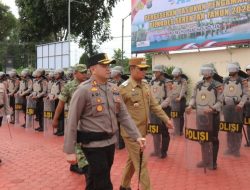 Kapolres Humbahas Pimpin Langsung Pergeseran Pasukan ke TPS