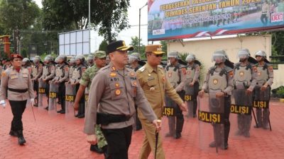 Kapolres Humbahas Pimpin Langsung Pergeseran Pasukan ke TPS
