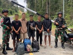 Gagalkan Perlintasan Ilegal, Satgas Pamtas Yonarmed 13/Nanggala Amankan 5 Calon Pekerja Migran Non-Prosedural di Perbatasan