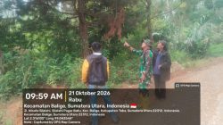 Babinsa Sertu Z Zega Bersama Warga Patroli Cegah Karhutla di Desa Silalahi Pagar Batu Balige
