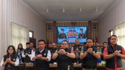 Kapolres Humbahas Bersama Forkopimda Ikuti Deklarasi Sumut Tolak Narkoba Secara Virtual