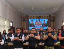 Kapolres Humbahas Bersama Forkopimda Ikuti Deklarasi Sumut Tolak Narkoba Secara Virtual