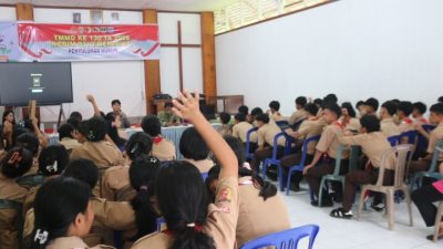 Satgas TMMD Ke 130 Lakukan Penyuluhan Hukum Bagi Siswa Siswi SMA Swasta Penabur Berkat Mentawai