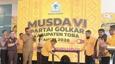Musda VI DPD Golkar Kabupaten Toba Resmi Di Buka Ketua DPD Golkar Sumatera Utara