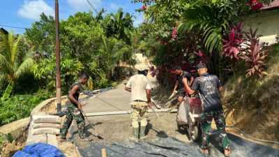 Seperti Ombak Mentawai, Semangat Satgas TMMD ke-130 Bersama Warga Tak Pernah Surut