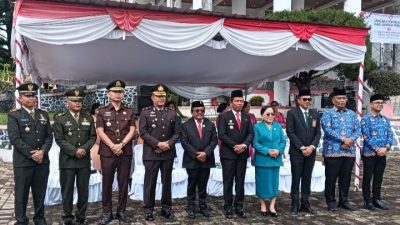 Mewakili Dandim, Danramil 17/Balige Hadiri Upacara Hari Sumpah Pemuda Ke-98 Tingkat Kabupaten Toba 