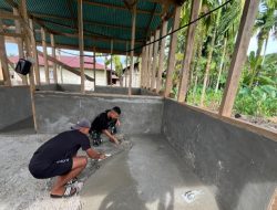Satgas TMMD ke-130 Percepat Pembangunan RTLH, Lakukan Pengecoran Lantai Rumah Bapak Hamidi di Goisoinan