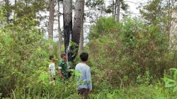 Babinsa Bersama Warga Aktif Gelar Patroli Karhutla di Desa Haunatas